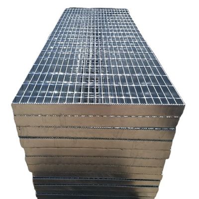 Hot Dip Galvanized Serrated Steel Grating Industrial Staircase Tread Panels