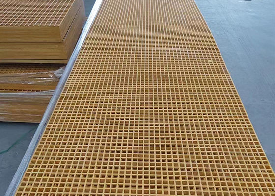 Molded Oem Fiberglass Floor Grating Industrial Platform Using
