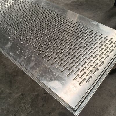 Hexagonal Pattern Perforated Metal Plate With Rectangular Shape And Oblong Hole